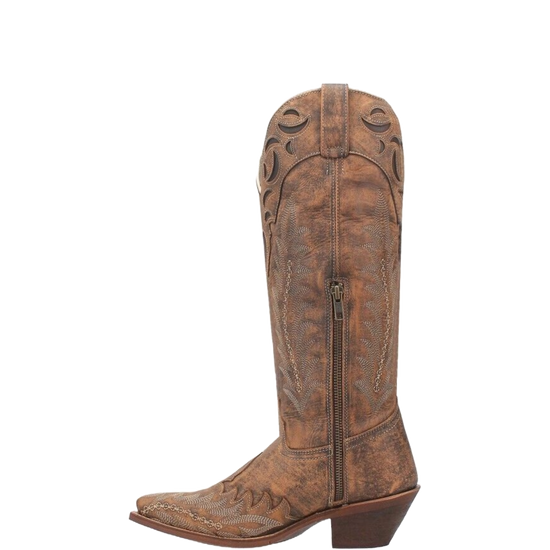 Laredo Ladies Paige Snip Toe Brown Tall Western Boots 52226