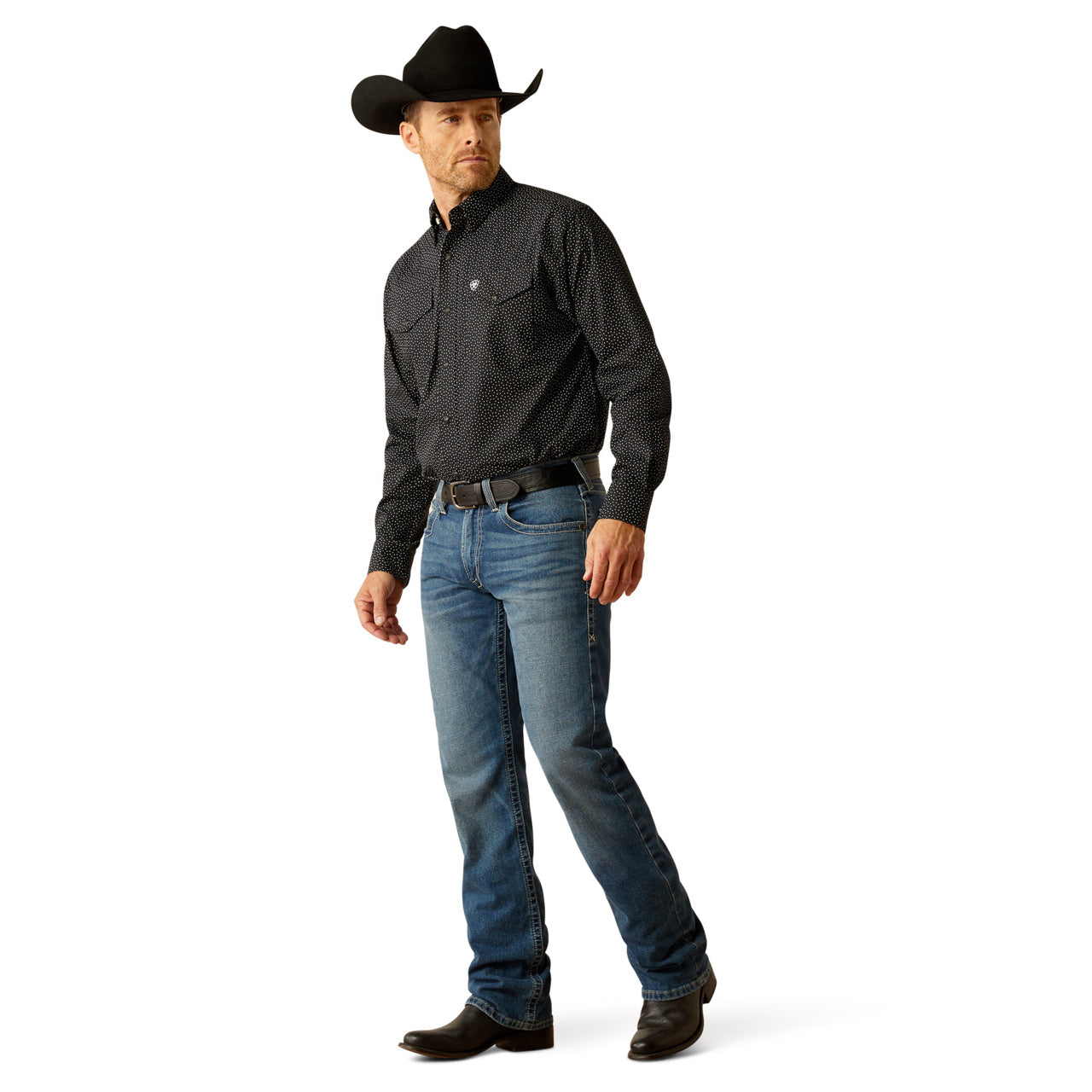 Ariat Men's Carmine Classic Fit Black Shirt 10054076