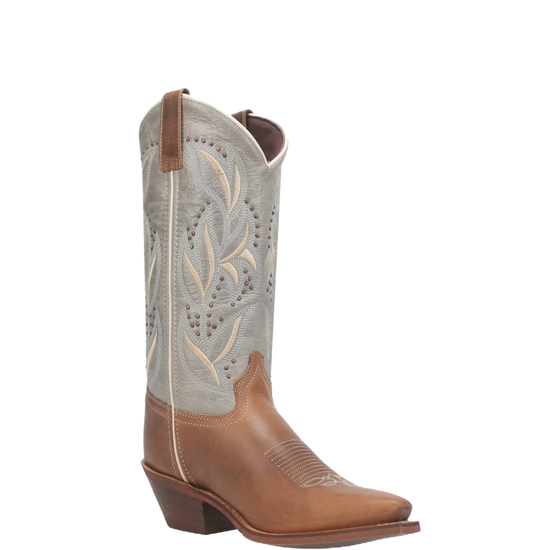 Laredo Ladies Larissa Honey Brown & Grey Snip Toe Western Boots 52216