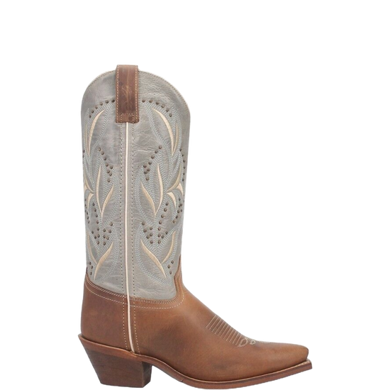 Laredo Ladies Larissa Honey Brown & Grey Snip Toe Western Boots 52216