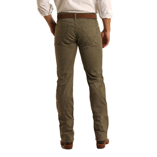 Rock & Roll Denim® Men's Olive Revolver Straight Leg Jeans M1R3589