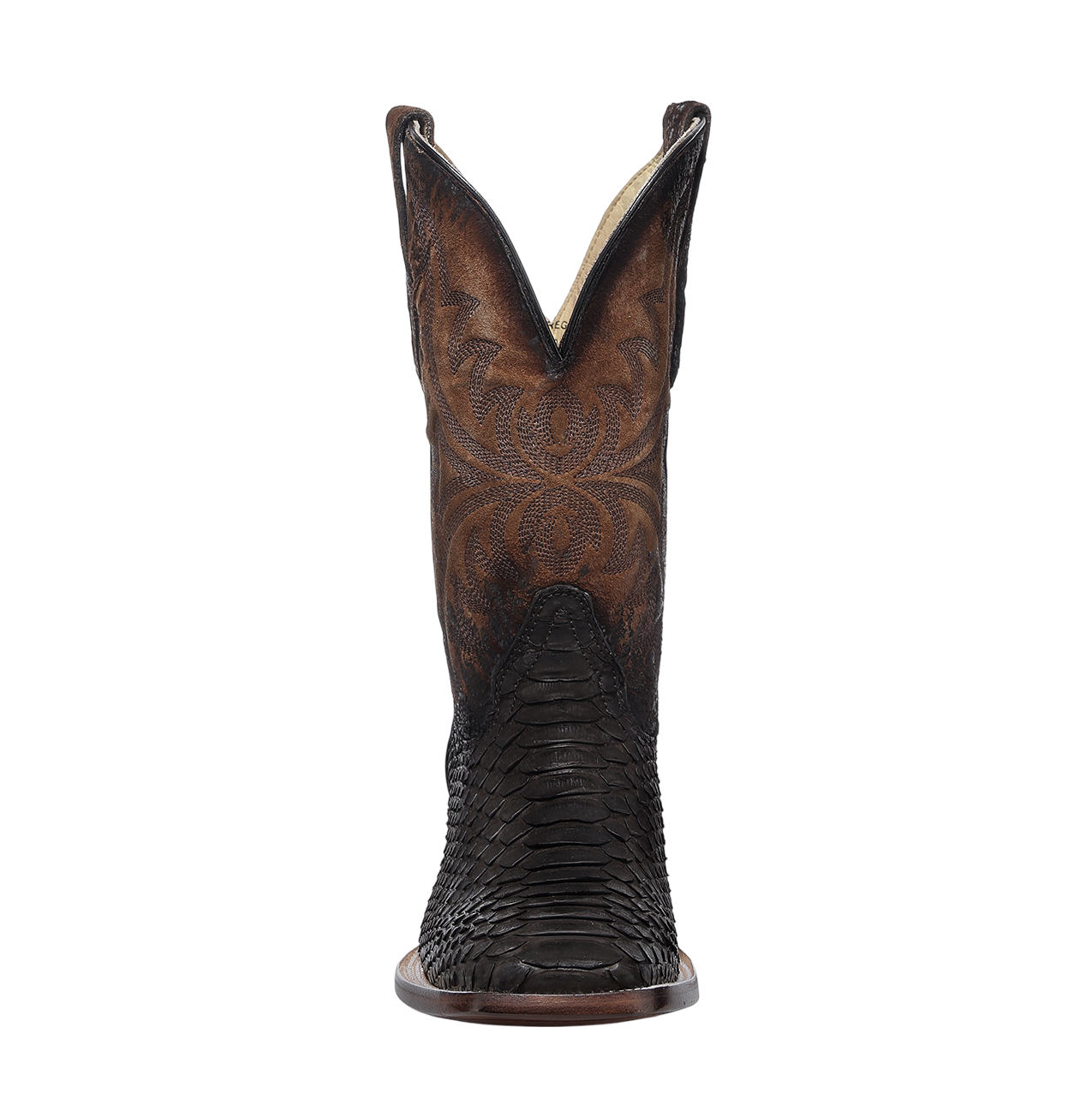 Corral Men's Python Wide Square Toe Brown Western Boots A4976
