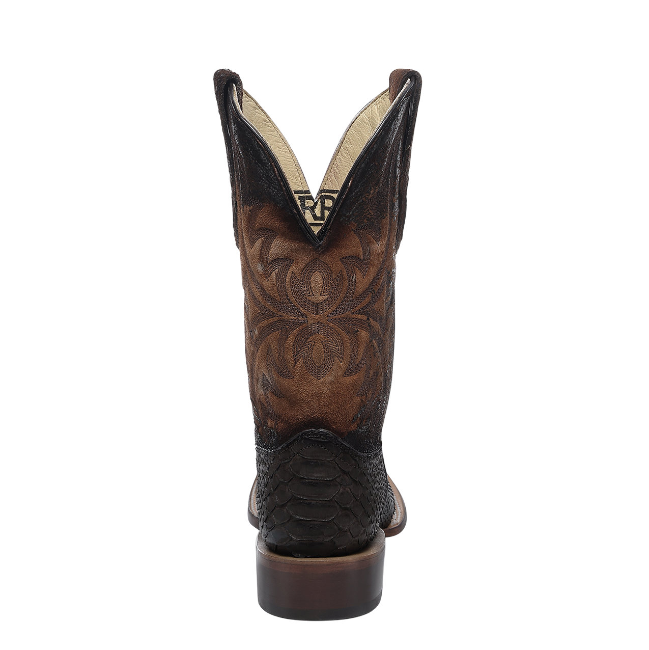 Corral Men's Python Wide Square Toe Brown Western Boots A4976