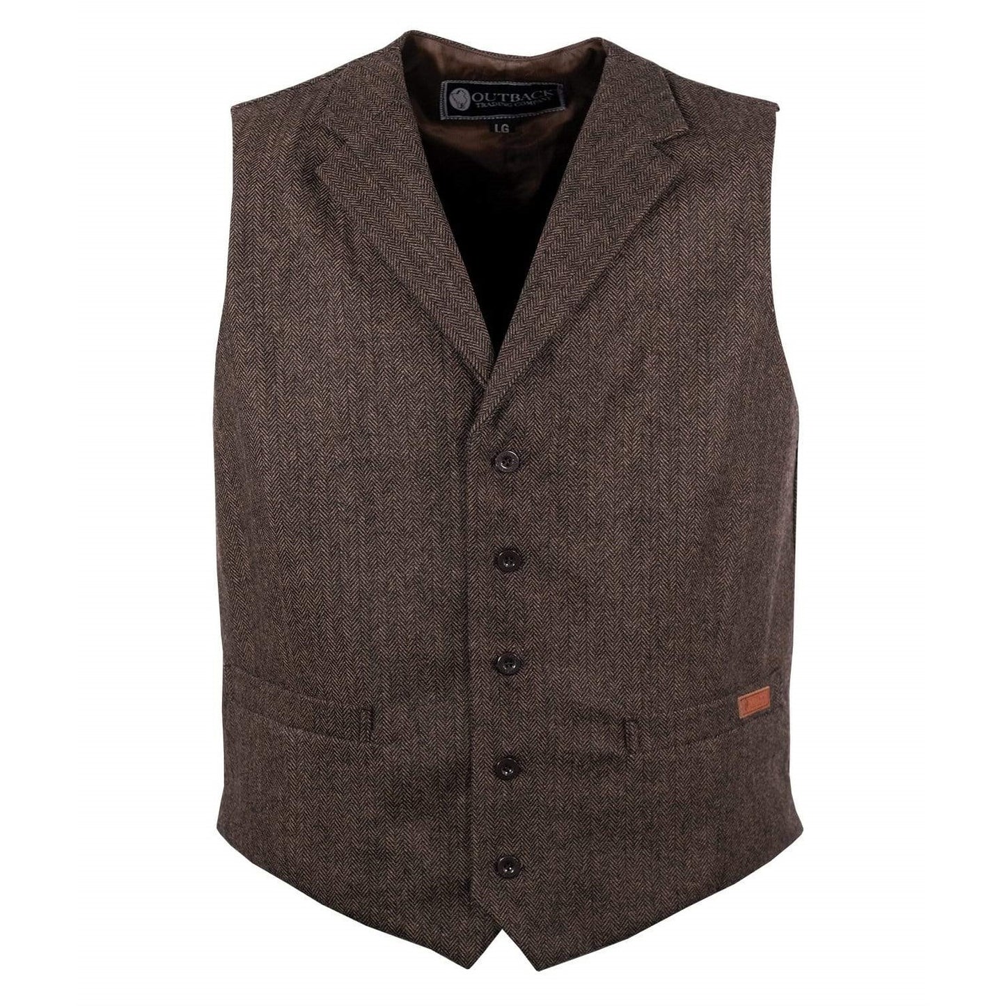 Outback Trading Company Men's Dark Brown Jessie Vest 29785-DKB