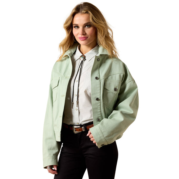 Ariat Ladies Solar Cotton Silt Green Buttoned Jacket 10071116