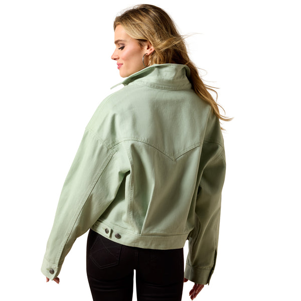 Ariat Ladies Solar Cotton Silt Green Buttoned Jacket 10071116