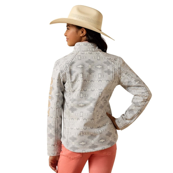 Ariat Youth Girls Logo Softshell Neutral Southwest Jacket 10071241