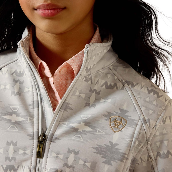 Ariat Youth Girls Logo Softshell Neutral Southwest Jacket 10071241