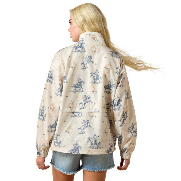 Ariat Ladies Whisper Southwest Rodeo Graphic White Pullover 10071265