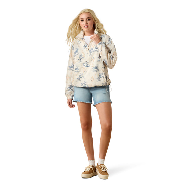 Ariat Ladies Whisper Southwest Rodeo Graphic White Pullover 10071265