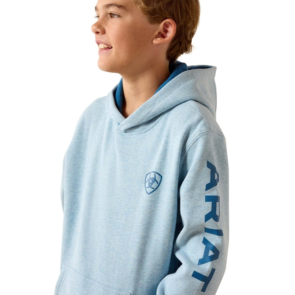 Ariar Youth Boy's Logo Baby Blue Heather Hoodie 10071456