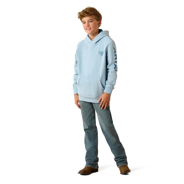 Ariar Youth Boy's Logo Baby Blue Heather Hoodie 10071456