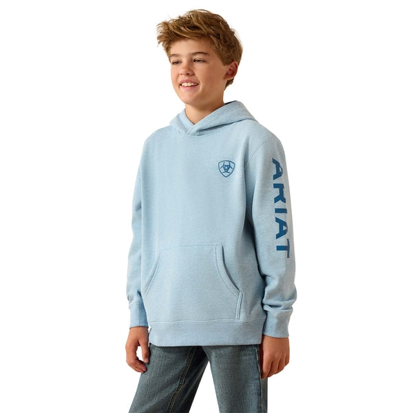 Ariar Youth Boy's Logo Baby Blue Heather Hoodie 10071456