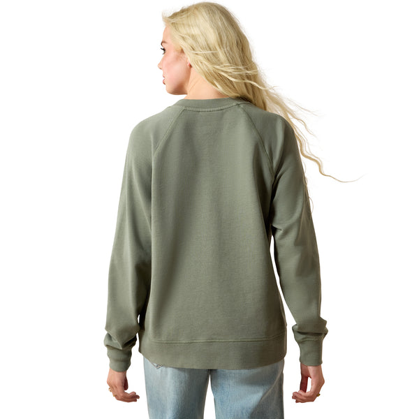 Ariat Ladies Victoria Wild West Graphic Sea Spray Green Sweatshirt 10071630