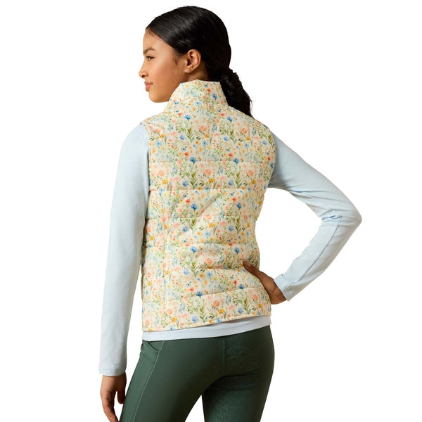 Ariat Youth Girls Bella Reversible Sepia Rose Insulated Vest 10073185