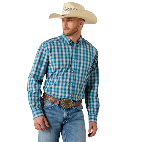 Ariat Men's Pro Series James White Plaid Classic Fit Shirt 10071086