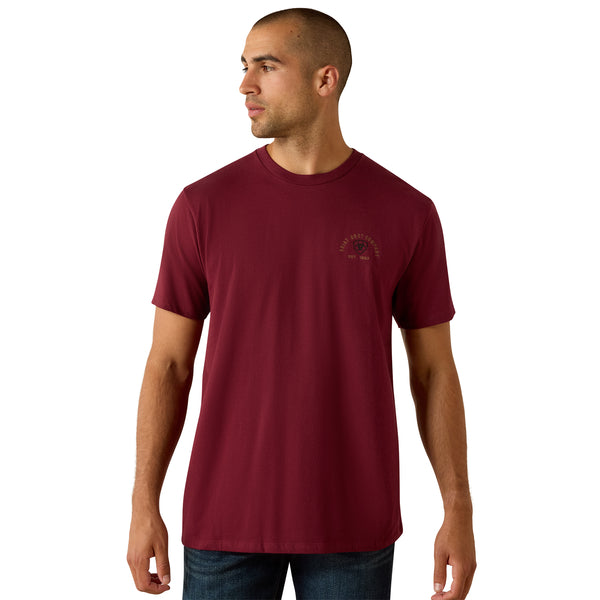 Ariat Men's Shell Game Classic Fit Maroon Banner T-Shirt 10071158