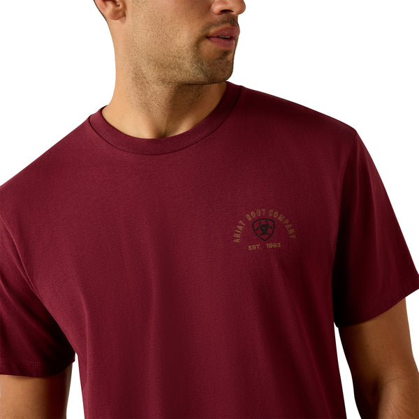 Ariat Men's Shell Game Classic Fit Maroon Banner T-Shirt 10071158