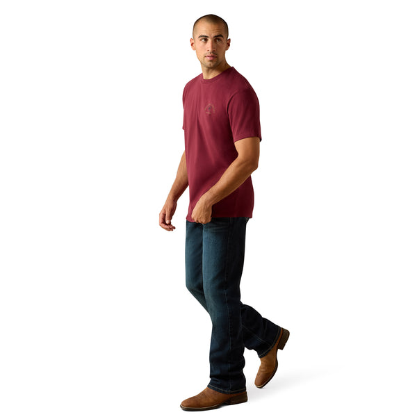 Ariat Men's Shell Game Classic Fit Maroon Banner T-Shirt 10071158