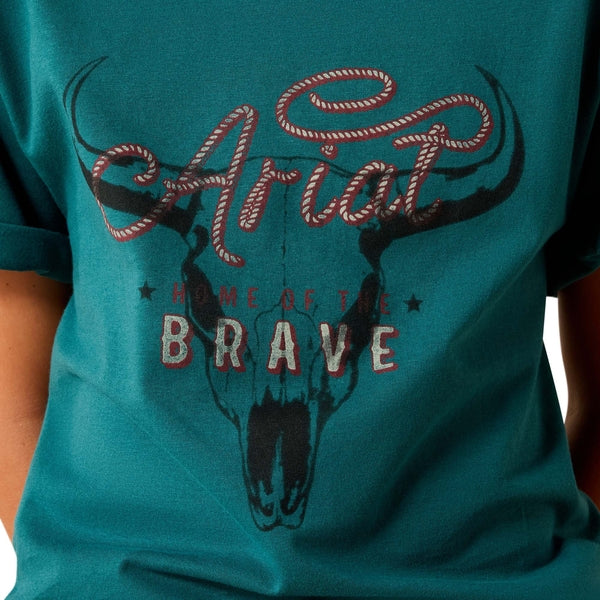 Ariat Youth Boy's Cattle Skull Freedom Mediterranean T-Shirt 10071183