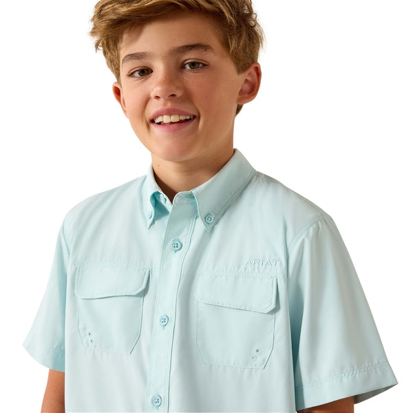Ariat Youth Boy's VentTEK Outbound Blue Glow Classic Fit Shirt 10071263