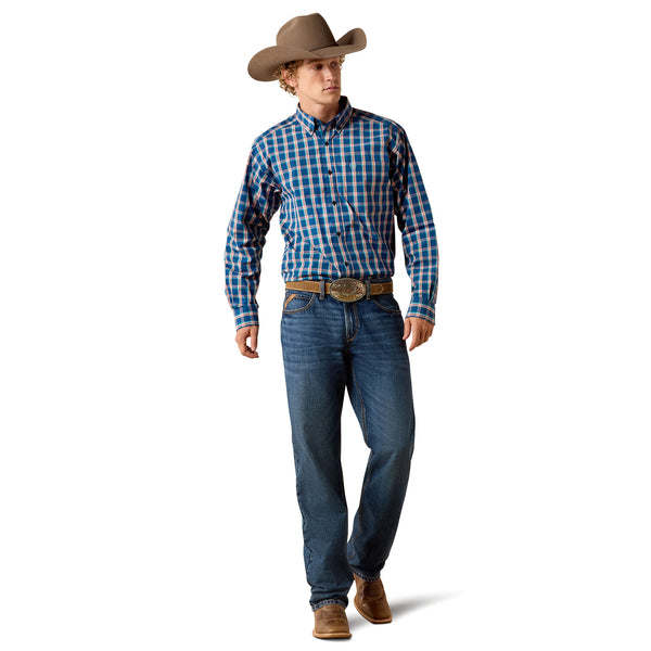 Ariat Men's Pro Series Jackson Poseidon Plaid Classic Fit Shirt 10071587