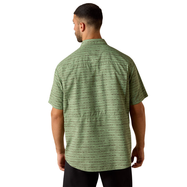 Ariat Men's Green Printed VentTEK Outbound Classic Fit Shirt 10071053
