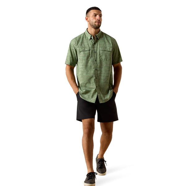Ariat Men's Green Printed VentTEK Outbound Classic Fit Shirt 10071053