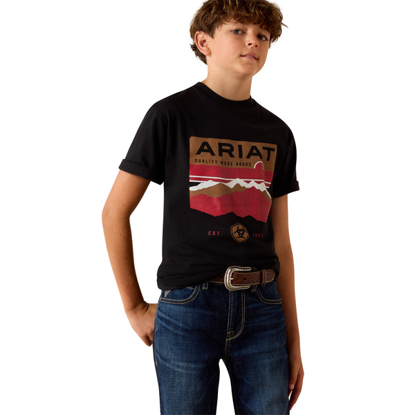 Ariat Youth Boy's Highland Sundowner Black T-Shirt 10071181