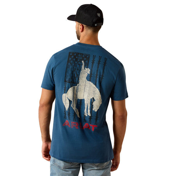 Ariat Men's Flag Bronco Graphic Key Largo T-Shirt 10071192