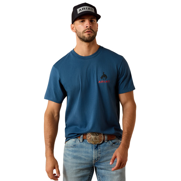 Ariat Men's Flag Bronco Graphic Key Largo T-Shirt 10071192