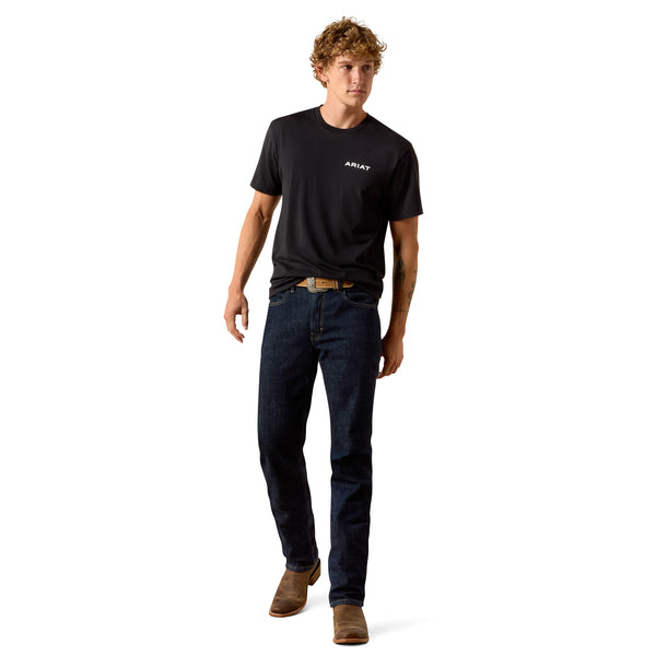 Ariat Men's Stipple Steer Black Classic Fit T-Shirt 10058431