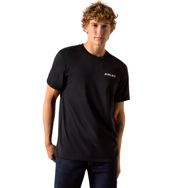 Ariat Men's Stipple Steer Black Classic Fit T-Shirt 10058431