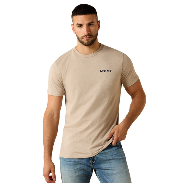 Ariat Men's Sandstone Brindle Heather Shield Classic Fit T-Shirt 10062921