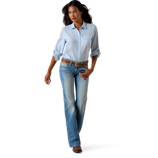 Ariat Ladies VentTEK Nantucket Breeze Railroad Stripe Shirt 10071140
