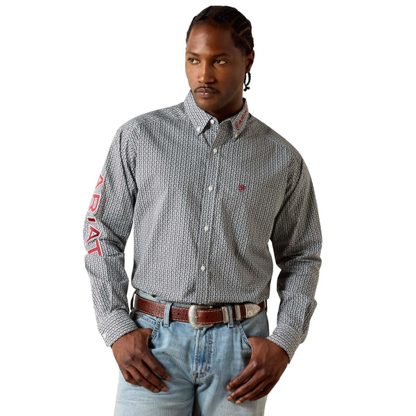 Ariat Men's Team Ward Black & Red Classic Fit Shirt 10071716