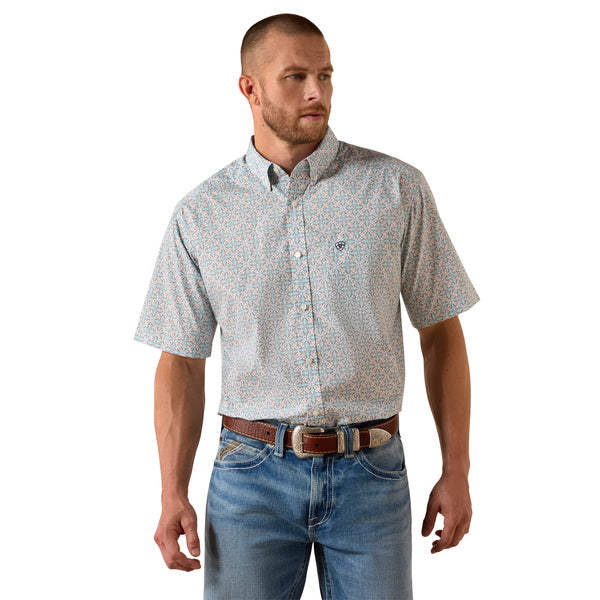 Ariat Men's Pier Blue Elixir Southwest Print Classic Fit Shirt 10071730