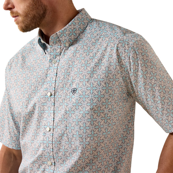 Ariat Men's Pier Blue Elixir Southwest Print Classic Fit Shirt 10071730