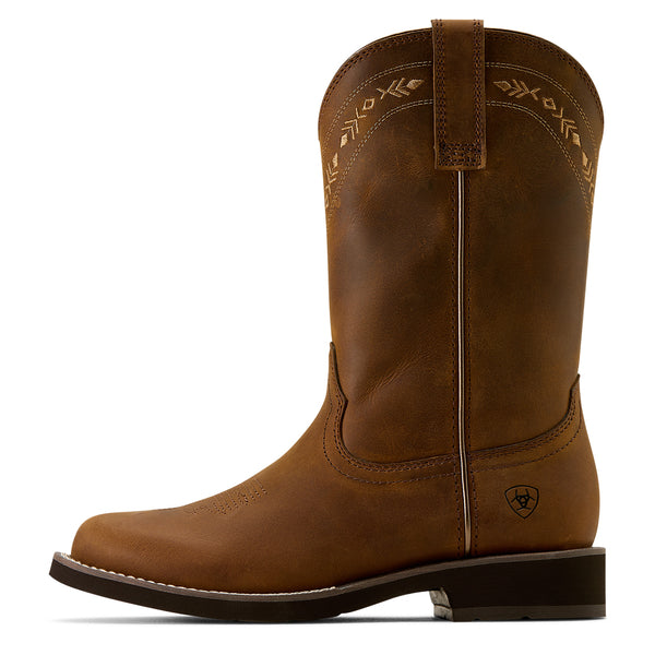 Ariat Ladies Kearney Distressed Brown Round Toe Western Boot 10074354