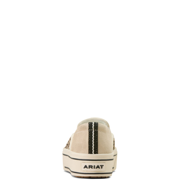 Ariat Ladies Skylar Cream Cheetah Hair On Slip On Shoe 10074363