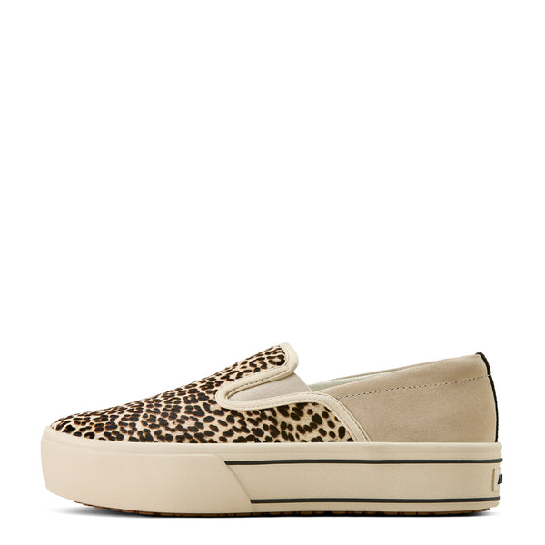 Ariat Ladies Skylar Cream Cheetah Hair On Slip On Shoe 10074363