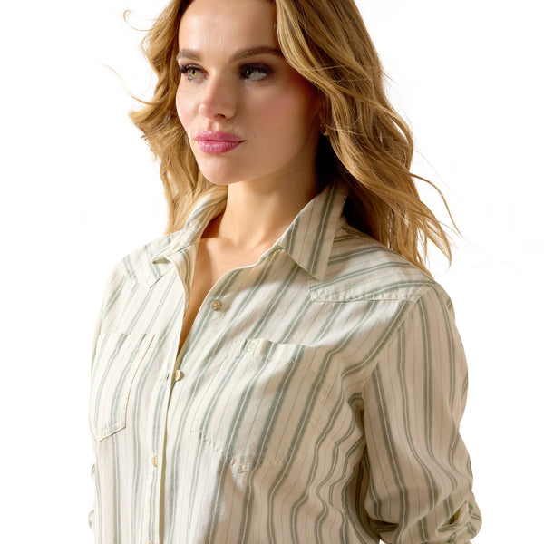 Ariat Ladies REAL Sea Stripe Billie Jean Button Down Shirt 10071523