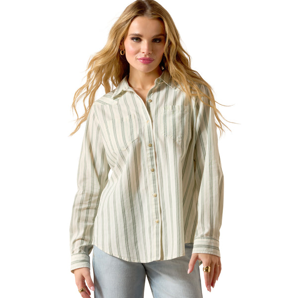 Ariat Ladies REAL Sea Stripe Billie Jean Button Down Shirt 10071523
