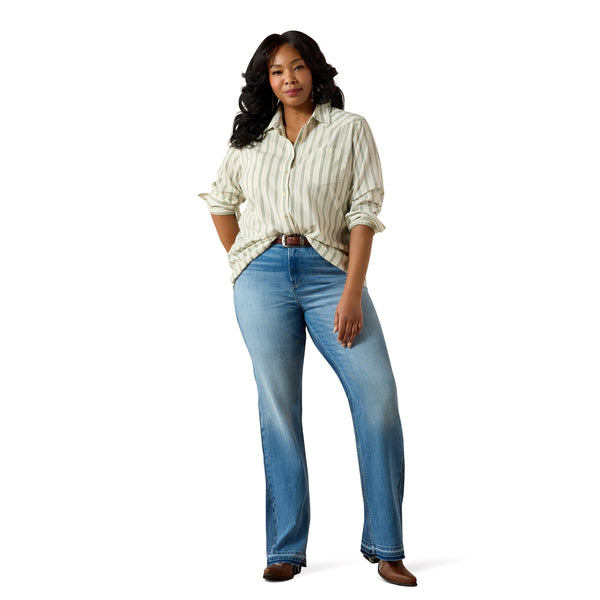 Ariat Ladies REAL Sea Stripe Billie Jean Button Down Shirt 10071523