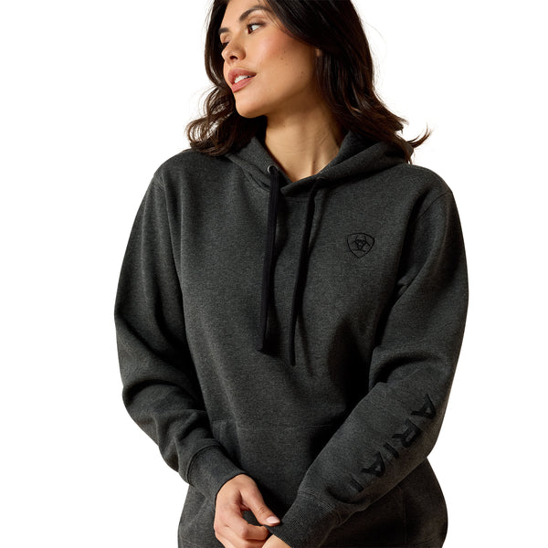 Ariat Ladies Logo 2.0 Charcoal Heather Hoodie 10071460