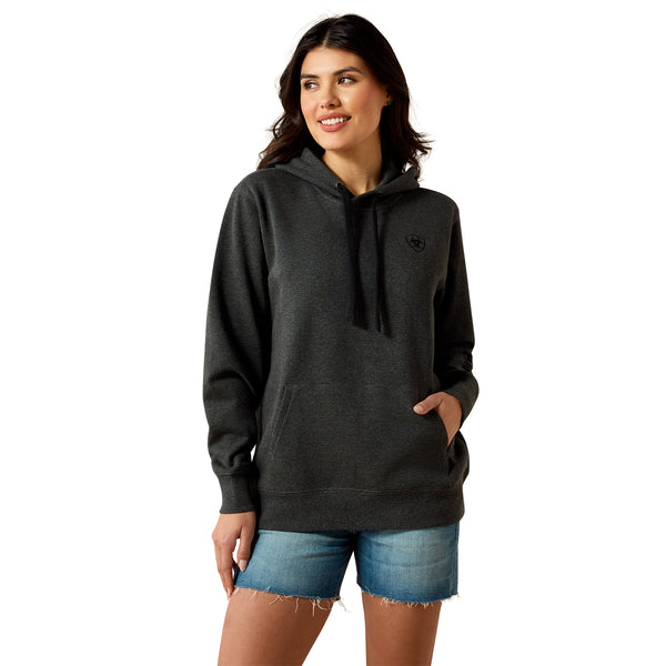 Ariat Ladies Logo 2.0 Charcoal Heather Hoodie 10071460