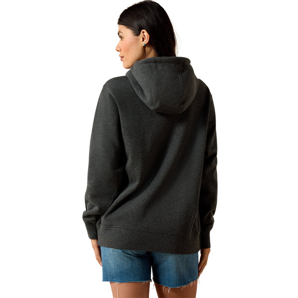 Ariat Ladies Logo 2.0 Charcoal Heather Hoodie 10071460