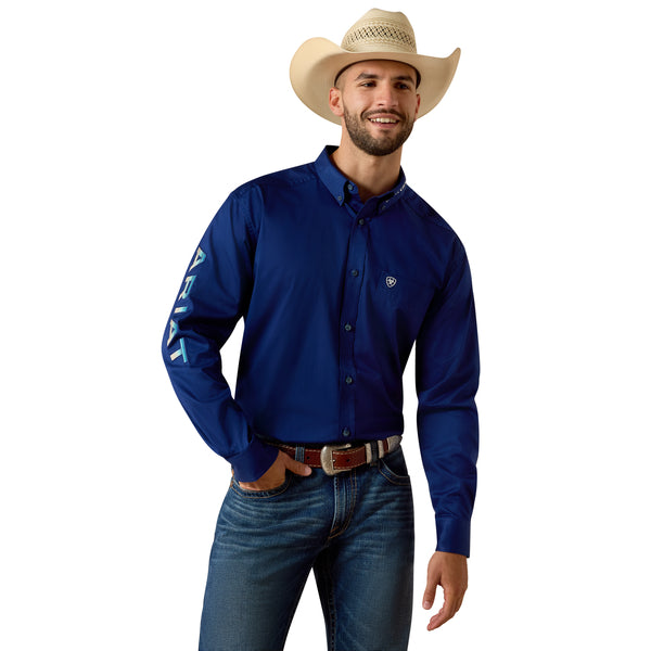 Ariat Men's Team Logo Lightweight Twill Classic Fit Shirt 10071687