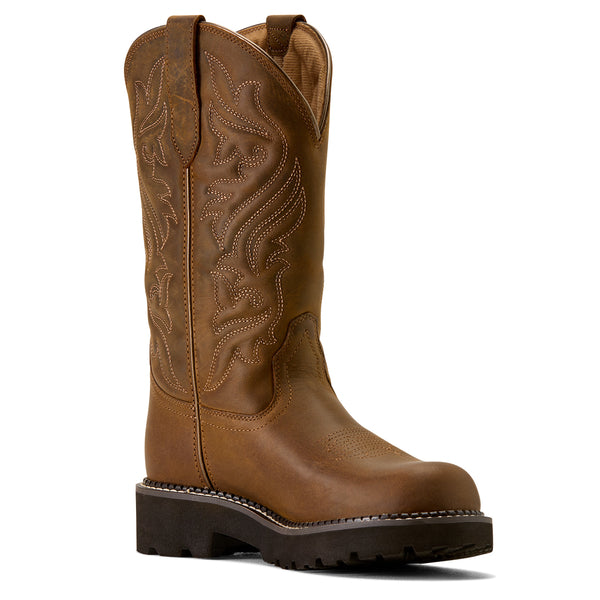 Ariat Ladies Fatbaby Dawn Distresed Brown Western Boot 10074301
