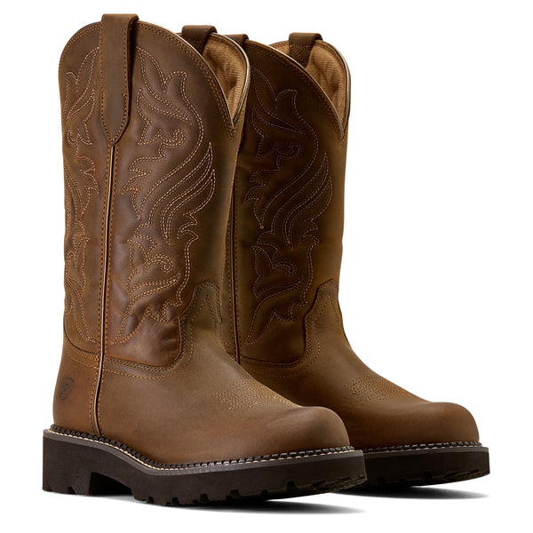 Ariat Ladies Fatbaby Dawn Distresed Brown Western Boot 10074301
